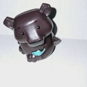 Fisher Price Little People Figure Big ABC Animal Train Brown Bear With Fish